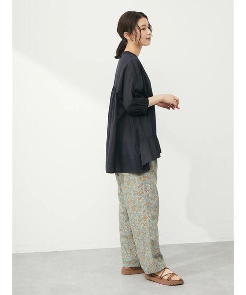 Green　Parks（グリーンパークス）の「ティアード7分袖チュニック（シャツ/ブラウス・レディース・ブラック/ライトグリーン/ピンク・FREE）」の7枚目の写真