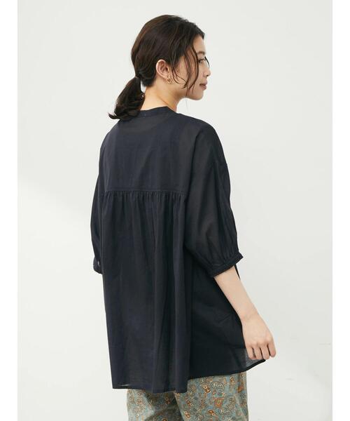 Green　Parks（グリーンパークス）の「ティアード7分袖チュニック（シャツ/ブラウス・レディース・ブラック/ライトグリーン/ピンク・FREE）」の10枚目の写真