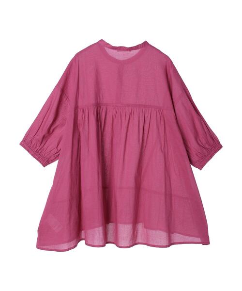 Green　Parks（グリーンパークス）の「ティアード7分袖チュニック（シャツ/ブラウス・レディース・ブラック/ライトグリーン/ピンク・FREE）」の17枚目の写真