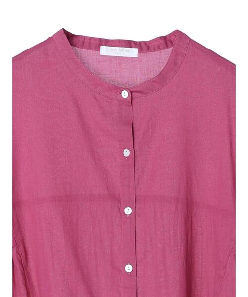 Green　Parks（グリーンパークス）の「ティアード7分袖チュニック（シャツ/ブラウス・レディース・ブラック/ライトグリーン/ピンク・FREE）」の18枚目の写真