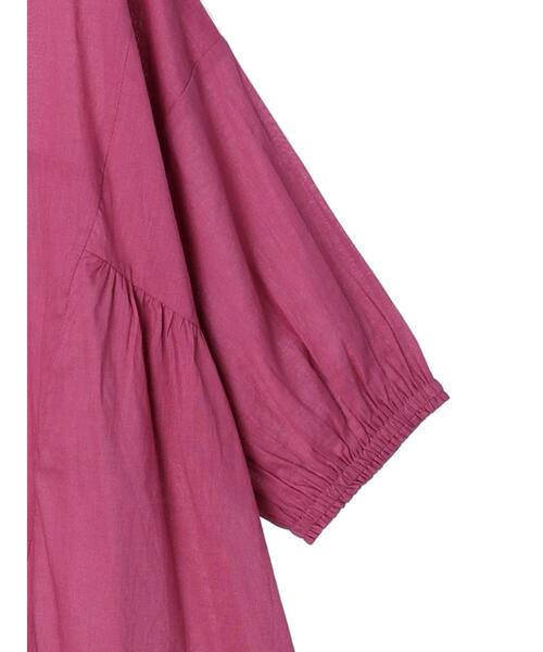 Green　Parks（グリーンパークス）の「ティアード7分袖チュニック（シャツ/ブラウス・レディース・ブラック/ライトグリーン/ピンク・FREE）」の19枚目の写真