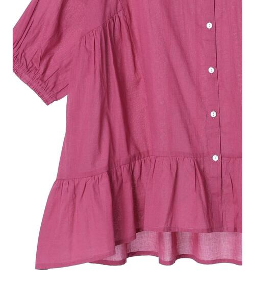 Green　Parks（グリーンパークス）の「ティアード7分袖チュニック（シャツ/ブラウス・レディース・ブラック/ライトグリーン/ピンク・FREE）」の20枚目の写真