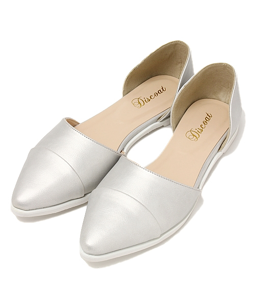 DISCOAT（ディスコート）の「【Discoat】セパレートフラットパンプス（パンプス・レディース・シルバー/ネイビー/ブラック・MEDIUM/SMALL/LARGE）」の3枚目の写真