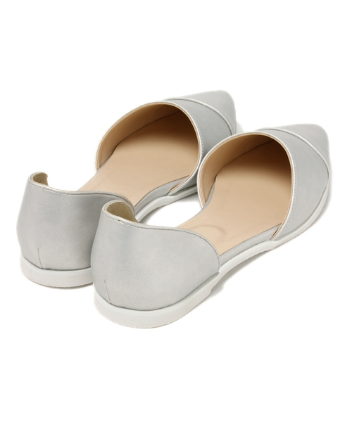 DISCOAT（ディスコート）の「【Discoat】セパレートフラットパンプス（パンプス・レディース・シルバー/ネイビー/ブラック・MEDIUM/SMALL/LARGE）」の6枚目の写真