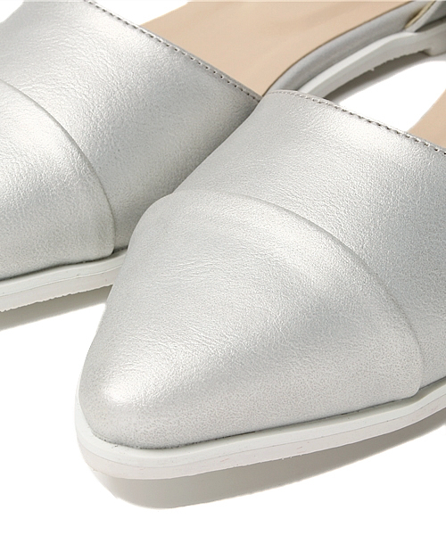 DISCOAT（ディスコート）の「【Discoat】セパレートフラットパンプス（パンプス・レディース・シルバー/ネイビー/ブラック・MEDIUM/SMALL/LARGE）」の7枚目の写真