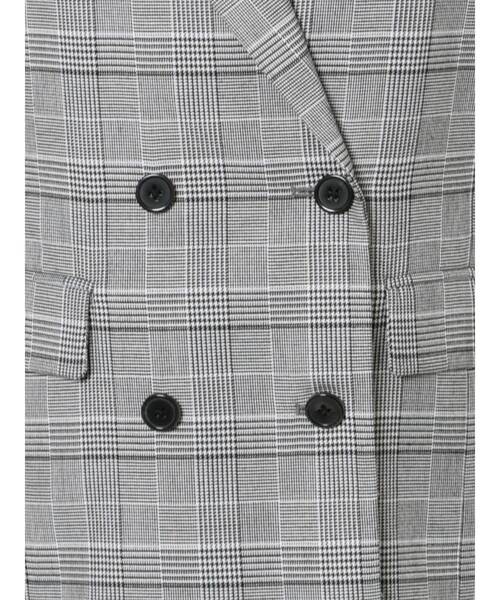 GYDA（ジェイダ）の「【セットアップ着用可】グレンチェック ダブルテーラードジャケット（テーラードジャケット・レディース・ベージュ/グレー・FREE）」の16枚目の写真