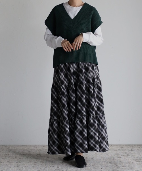 ohochan⭐︎IENA Vネックウールコードケーブルベスト IENA(イエナ) 24SS Vネックニットベスト テープヤーンジレ