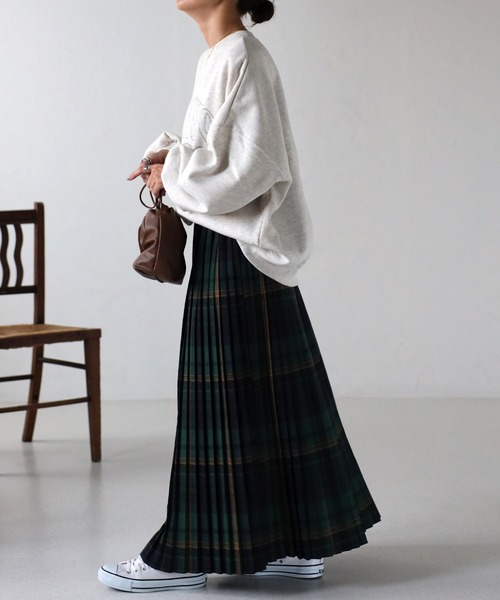 EASEBLUE（イーズブルー）の「チェックプリーツスカート（スカート・レディース・グリーン/ネイビー/レッド/レッド系1/グリーン系1/ブルー/グリーン系2・FREE）」の15枚目の写真