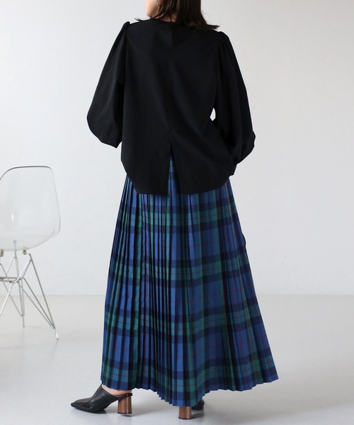 EASEBLUE（イーズブルー）の「チェックプリーツスカート（スカート・レディース・グリーン/ネイビー/レッド/レッド系1/グリーン系1/ブルー/グリーン系2・FREE）」の8枚目の写真