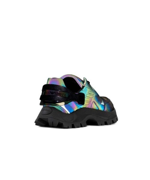 EMPORIO ARMANI(エンポリオアルマーニ)の「【エンポリオ アルマーニ】スニーカー 反射素材 グラデーション(ドレスシューズ・メンズ・レインボー・7/8/9/6)」の2枚目の写真