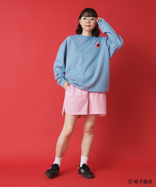 I am I in fact...（アイアムアイインファクト）の「IAMI×EBISU ワッペンスウェット（スウェット・レディース・ピンク/サックスブルー・FREE）」の12枚目の写真