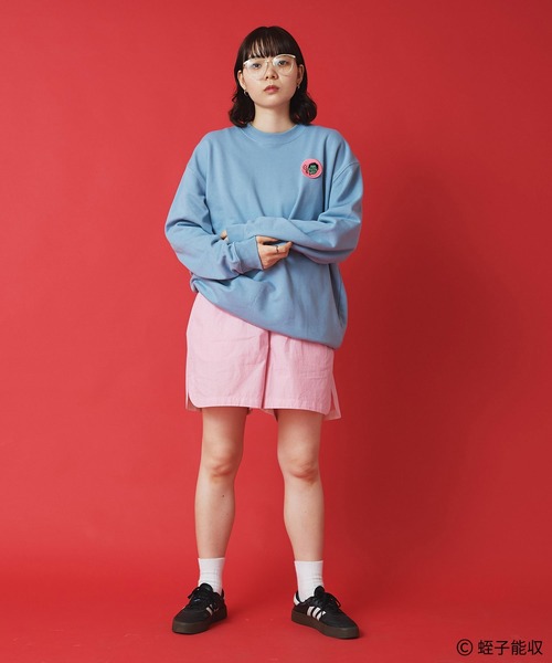 I am I in fact...（アイアムアイインファクト）の「IAMI×EBISU ワッペンスウェット（スウェット・レディース・ピンク/サックスブルー・FREE）」の13枚目の写真