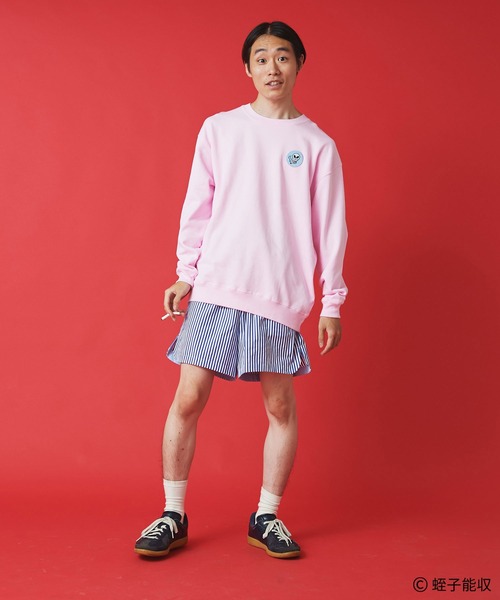 I am I in fact...（アイアムアイインファクト）の「IAMI×EBISU ワッペンスウェット（スウェット・レディース・ピンク/サックスブルー・FREE）」の16枚目の写真