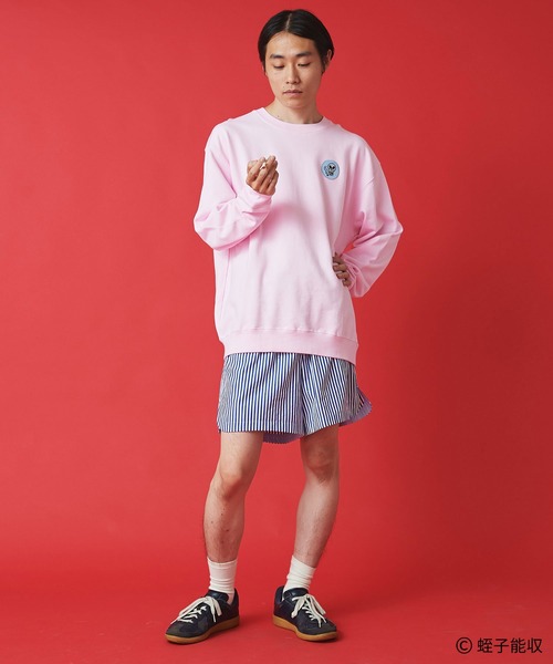 I am I in fact...（アイアムアイインファクト）の「IAMI×EBISU ワッペンスウェット（スウェット・レディース・ピンク/サックスブルー・FREE）」の18枚目の写真