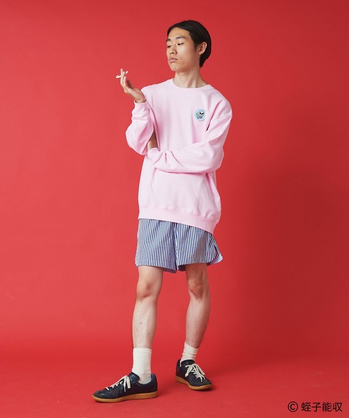 I am I in fact...（アイアムアイインファクト）の「IAMI×EBISU ワッペンスウェット（スウェット・レディース・ピンク/サックスブルー・FREE）」の17枚目の写真
