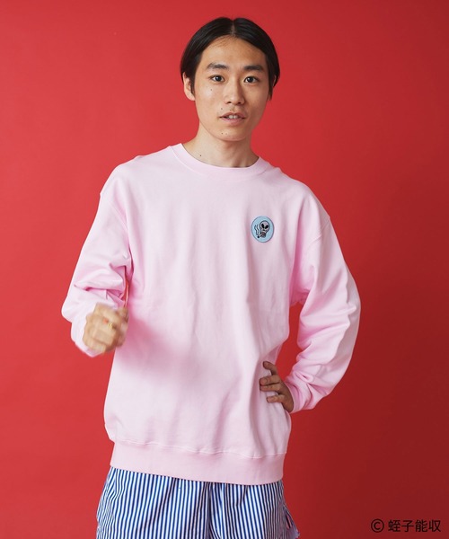 I am I in fact...（アイアムアイインファクト）の「IAMI×EBISU ワッペンスウェット（スウェット・レディース・ピンク/サックスブルー・FREE）」の10枚目の写真