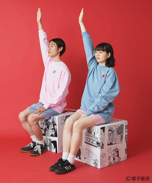 I am I in fact...（アイアムアイインファクト）の「IAMI×EBISU ワッペンスウェット（スウェット・レディース・ピンク/サックスブルー・FREE）」の4枚目の写真