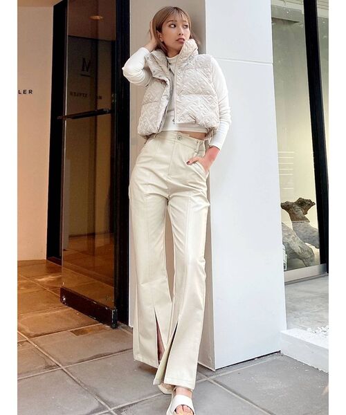 GYDA（ジェイダ）の「GG QUILTING中綿ベスト（その他アウター・レディース・ブラック/アイボリー・FREE）」の8枚目の写真