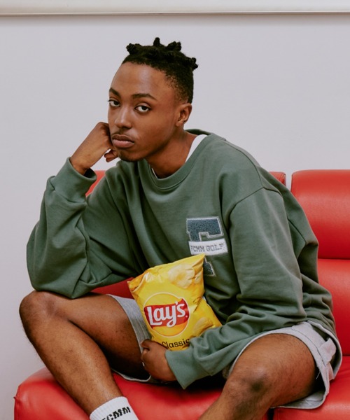 FCMM(エフシーエムエム)の「GREEN JACK LINE SWEATSHIRTS/グリーンジャックラインスウェットシャツ(スウェット・メンズ・オリーブ/ブラック/シルバーグレー・LARGE/MEDIUM)」の1枚目の写真