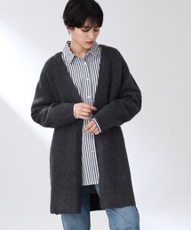 THE SHOP TK  | 【ふわふわアルパカ混】起毛ミドルカーディガン(カーディガン/ボレロ)