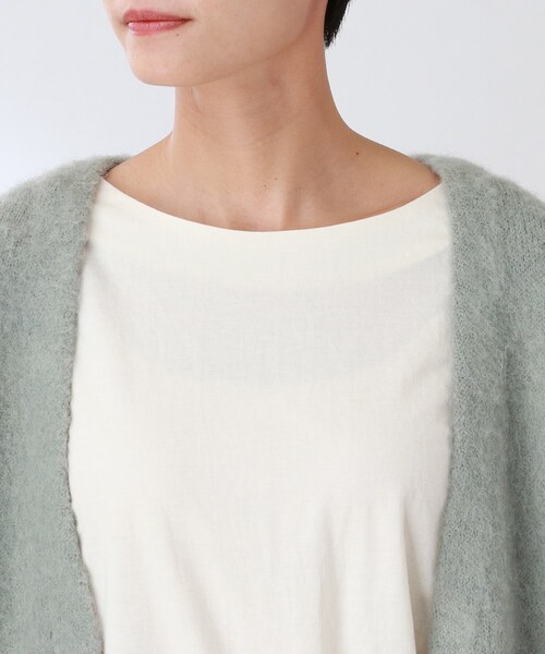 THE SHOP TK （ザ ショップ ティーケー ）の「◆【ふわふわアルパカ混】起毛ミドルカーディガン（カーディガン/ボレロ・レディース・ベージュ/チャコールグレー/オレンジ/ライトグリーン・12）」の11枚目の写真