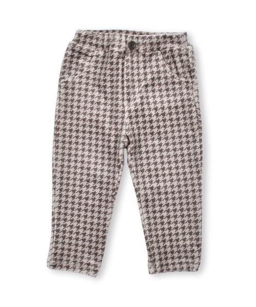 BeBe（ベベ）の「BeBe/【お揃い】ベロア千鳥パンツベビー(80~90cm)（その他パンツ・キッズ・ベージュ系その他・80/90）」の4枚目の写真