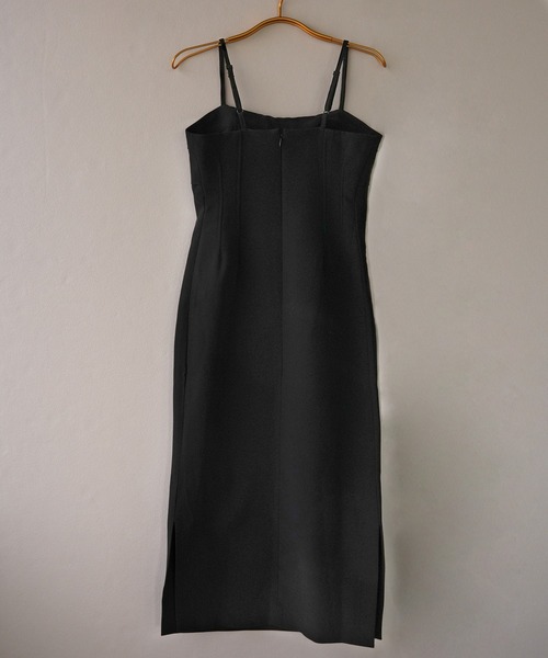 IAMUSE(アイアミューズ)の「ビスチェ風Iラインキャミソールワンピース S0801【IAMUSE】(ワンピース・レディース・ブラック・FREE/M/S)」の13枚目の写真
