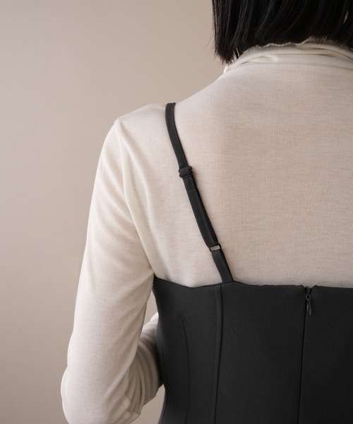 IAMUSE(アイアミューズ)の「ビスチェ風Iラインキャミソールワンピース S0801【IAMUSE】(ワンピース・レディース・ブラック・FREE/M/S)」の10枚目の写真