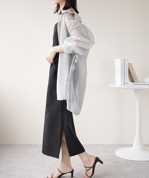 IAMUSE(アイアミューズ)の「ビスチェ風Iラインキャミソールワンピース S0801【IAMUSE】(ワンピース・レディース・ブラック・FREE/M/S)」の21枚目の写真