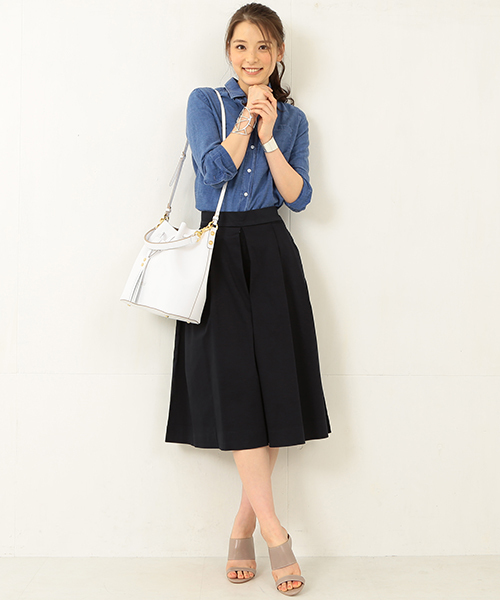 Demi-Luxe BEAMS（デミルクス ビームス）の「【VERY7月号掲載】NALU / ドロスト ショルダーバッグ（ショルダーバッグ・レディース・ホワイト/ベージュ・ONE SIZE）」の22枚目の写真