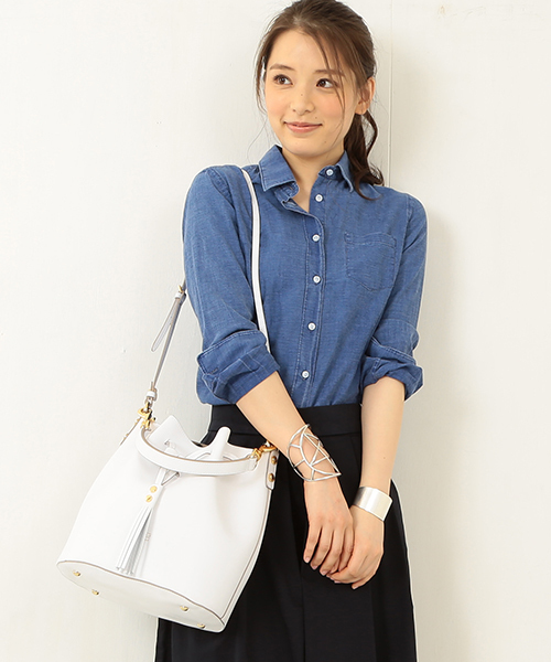 Demi-Luxe BEAMS（デミルクス ビームス）の「【VERY7月号掲載】NALU / ドロスト ショルダーバッグ（ショルダーバッグ・レディース・ホワイト/ベージュ・ONE SIZE）」の20枚目の写真