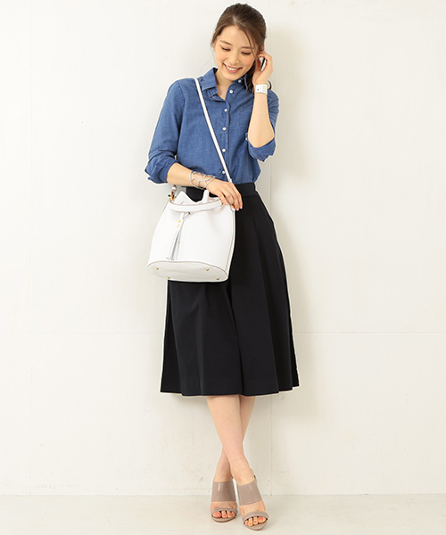 Demi-Luxe BEAMS（デミルクス ビームス）の「【VERY7月号掲載】NALU / ドロスト ショルダーバッグ（ショルダーバッグ・レディース・ホワイト/ベージュ・ONE SIZE）」の21枚目の写真