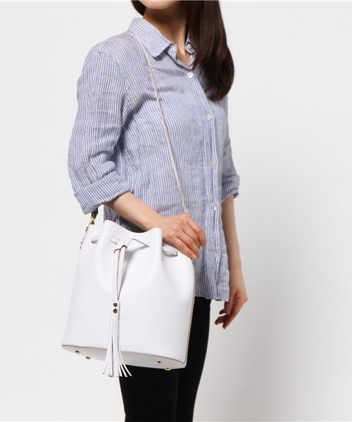 Demi-Luxe BEAMS（デミルクス ビームス）の「【VERY7月号掲載】NALU / ドロスト ショルダーバッグ（ショルダーバッグ・レディース・ホワイト/ベージュ・ONE SIZE）」の3枚目の写真