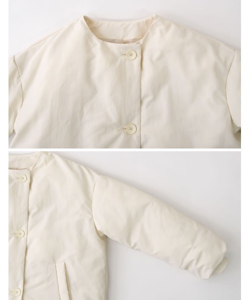 マフラー付きファイバーダウンロングコート