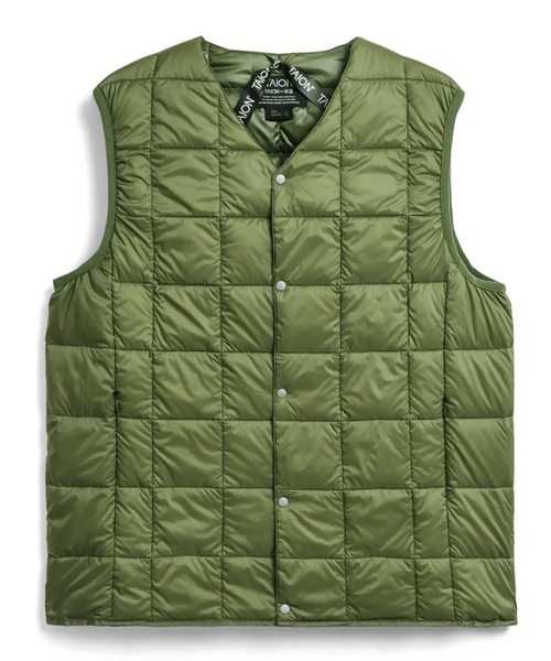 TAION（タイオン）の「TAION/タイオン V NECK BUTTON DOWN VESTインナーダウンベスト（ダウンベスト・メンズ・オリーブ/ダークブラウン/ブラック/ネイビー/グレー/ダークネイビー/カーキ/チャコールグレー/ブラック系/カーキ系/カモフラージュ・M/L/XL/S）」の19枚目の写真