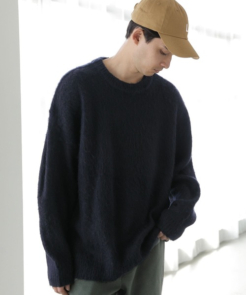 LAKOLE（ラコレ）の「モヘアタッチシャギープルオーバー / 181023（ニット/セーター・メンズ・オレンジ/マスタード/ダークブルー/ブルー/ライトブルー・LARGE/MEDIUM）」の19枚目の写真