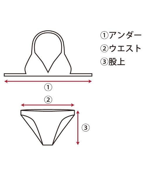 SEA DRESS（シードレス）の「パイピングデザインハイウエストビキニ/水着（水着・レディース・ブラック系その他/ブラック/レンガ・S/M/L）」の6枚目の写真