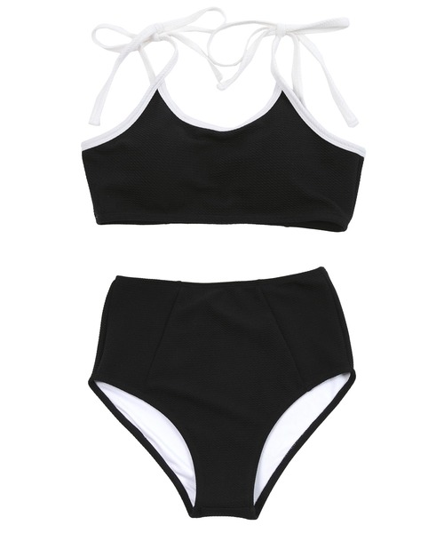 SEA DRESS（シードレス）の「パイピングデザインハイウエストビキニ/水着（水着・レディース・ブラック系その他/ブラック/レンガ・S/M/L）」の7枚目の写真