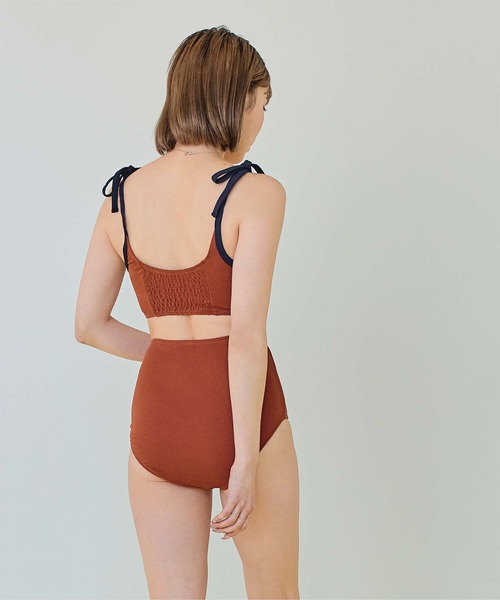 SEA DRESS（シードレス）の「パイピングデザインハイウエストビキニ/水着（水着・レディース・ブラック系その他/ブラック/レンガ・S/M/L）」の13枚目の写真