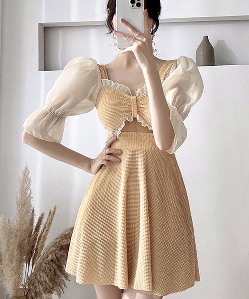 ビッグリボンナチュラルワンピ 水着（水着）｜Dita Muaj.（ディータムアージュ）