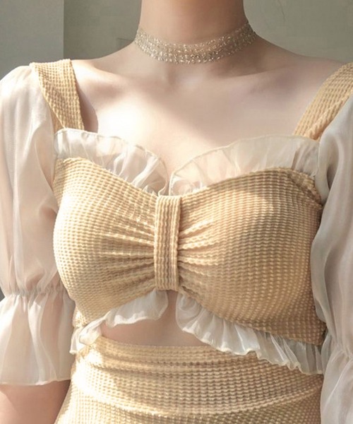 ビッグリボンナチュラルワンピ 水着（水着）｜Dita Muaj.（ディータムアージュ）