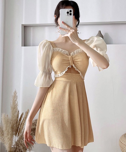 ビッグリボンナチュラルワンピ 水着（水着）｜Dita Muaj.（ディータムアージュ）