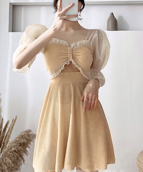 ビッグリボンナチュラルワンピ 水着（水着）｜Dita Muaj.（ディータムアージュ）