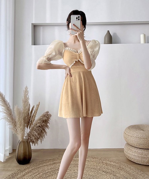 ビッグリボンナチュラルワンピ 水着（水着）｜Dita Muaj.（ディータムアージュ）