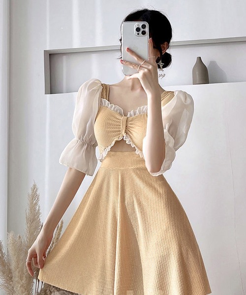 ビッグリボンナチュラルワンピ 水着（水着）｜Dita Muaj.（ディータムアージュ）