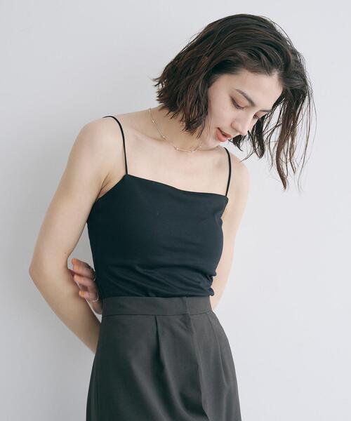 EMMEL REFINES（エメルリファインズ）の「＜EMMEL REFINES＞EM カップ付き キャミソール（キャミソール・レディース・ホワイト/ブラック・FREE）」の11枚目の写真