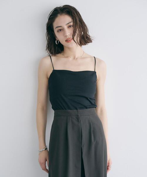 EMMEL REFINES（エメルリファインズ）の「＜EMMEL REFINES＞EM カップ付き キャミソール（キャミソール・レディース・ホワイト/ブラック・FREE）」の13枚目の写真