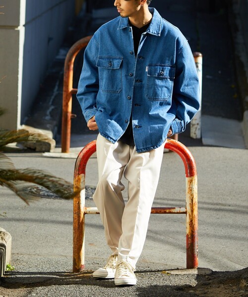 GUNG HO（ガンホー）の「GUNG HO/ガンホー 別注ファティーグシャツ/シャツジャケット（シャツ/ブラウス・メンズ・オリーブ/ベージュ/オフホワイト/ネイビー/ブラック/ブルー・MEDIUM/SMALL/LARGE）」の11枚目の写真