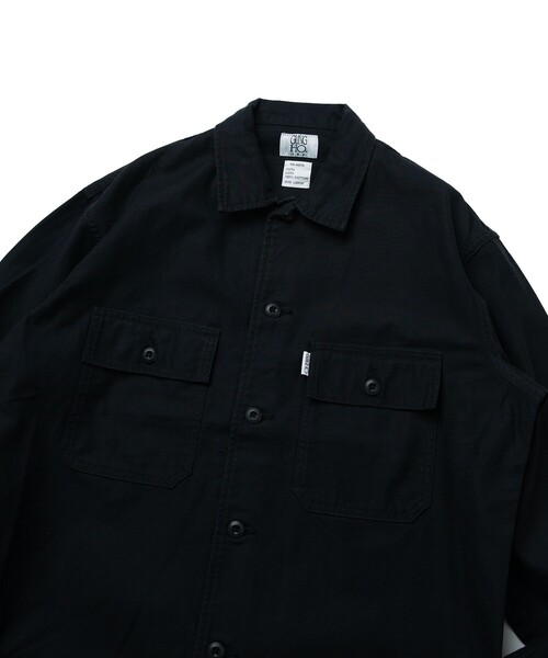 GUNG HO（ガンホー）の「GUNG HO/ガンホー 別注ファティーグシャツ/シャツジャケット（シャツ/ブラウス・メンズ・オリーブ/ベージュ/オフホワイト/ネイビー/ブラック/ブルー・MEDIUM/SMALL/LARGE）」の15枚目の写真