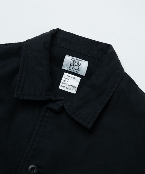 GUNG HO（ガンホー）の「GUNG HO/ガンホー 別注ファティーグシャツ/シャツジャケット（シャツ/ブラウス・メンズ・オリーブ/ベージュ/オフホワイト/ネイビー/ブラック/ブルー・MEDIUM/SMALL/LARGE）」の16枚目の写真